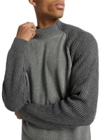 COLLECTION Ribbed Cotton & Wool-Blend Sweater