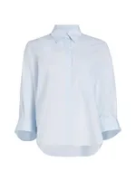 High-Low Button-Front Shirt