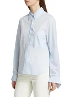 High-Low Button-Front Shirt