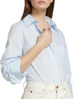 High-Low Button-Front Shirt