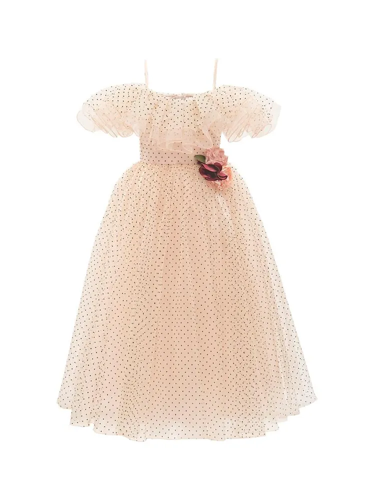 Little Girl's & Polka Dot Floral Dress