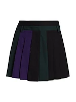 Savanna Pleated Wool Miniskirt