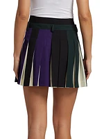 Savanna Pleated Wool Miniskirt