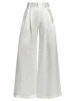 Christiana High-Rise Satin Wide-Leg Pants