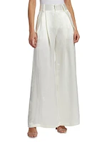 Christiana High-Rise Satin Wide-Leg Pants