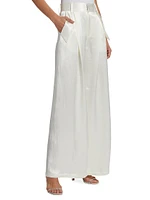 Christiana High-Rise Satin Wide-Leg Pants