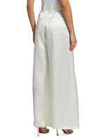 Christiana High-Rise Satin Wide-Leg Pants