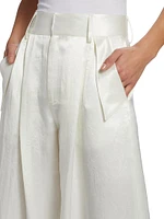 Christiana High-Rise Satin Wide-Leg Pants