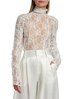 St. Dorothy Lace Turtleneck Top