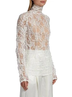 St. Dorothy Lace Turtleneck Top