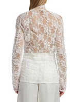 St. Dorothy Lace Turtleneck Top