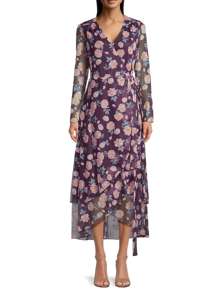 Floral Wrap Maxi Dress