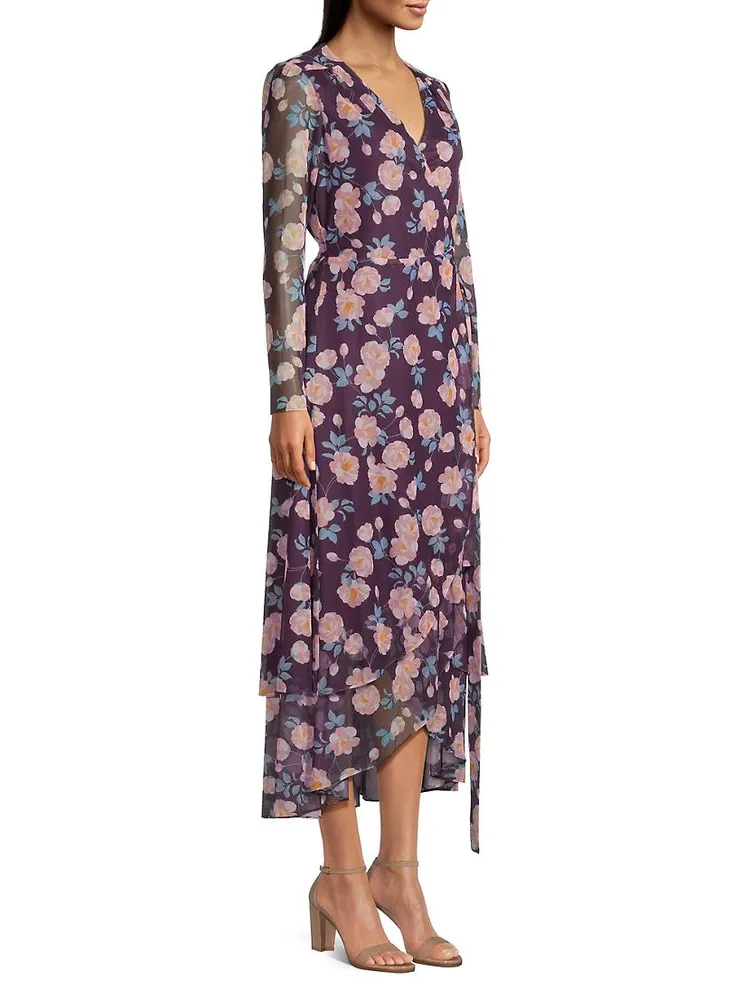 Floral Wrap Maxi Dress