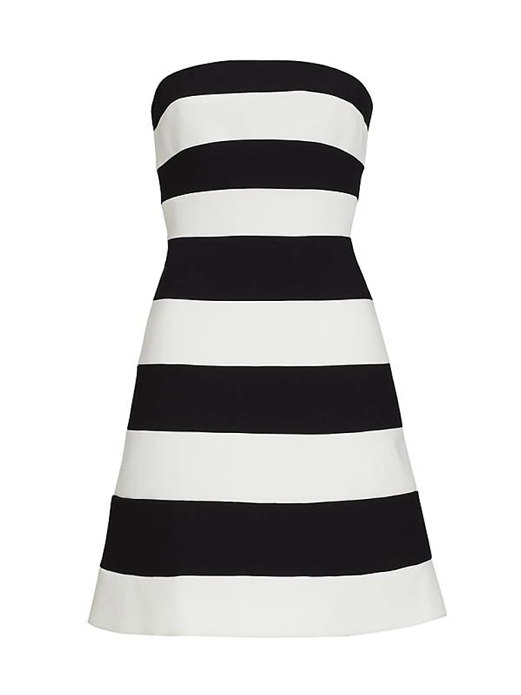 Striped Strapless Minidress