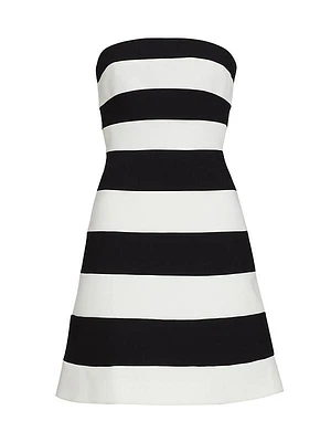 Striped Strapless Minidress