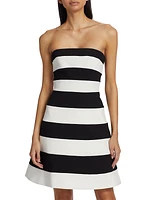 Striped Strapless Minidress