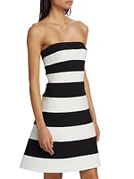 Striped Strapless Minidress