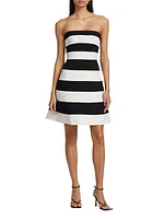 Striped Strapless Minidress