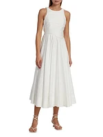 Florence Pearl-Trim Midi-Dress