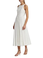 Florence Pearl-Trim Midi-Dress