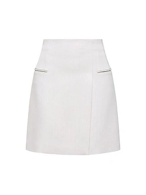 Tailored Mini Wrap Skirt