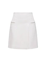 Tailored Mini Wrap Skirt