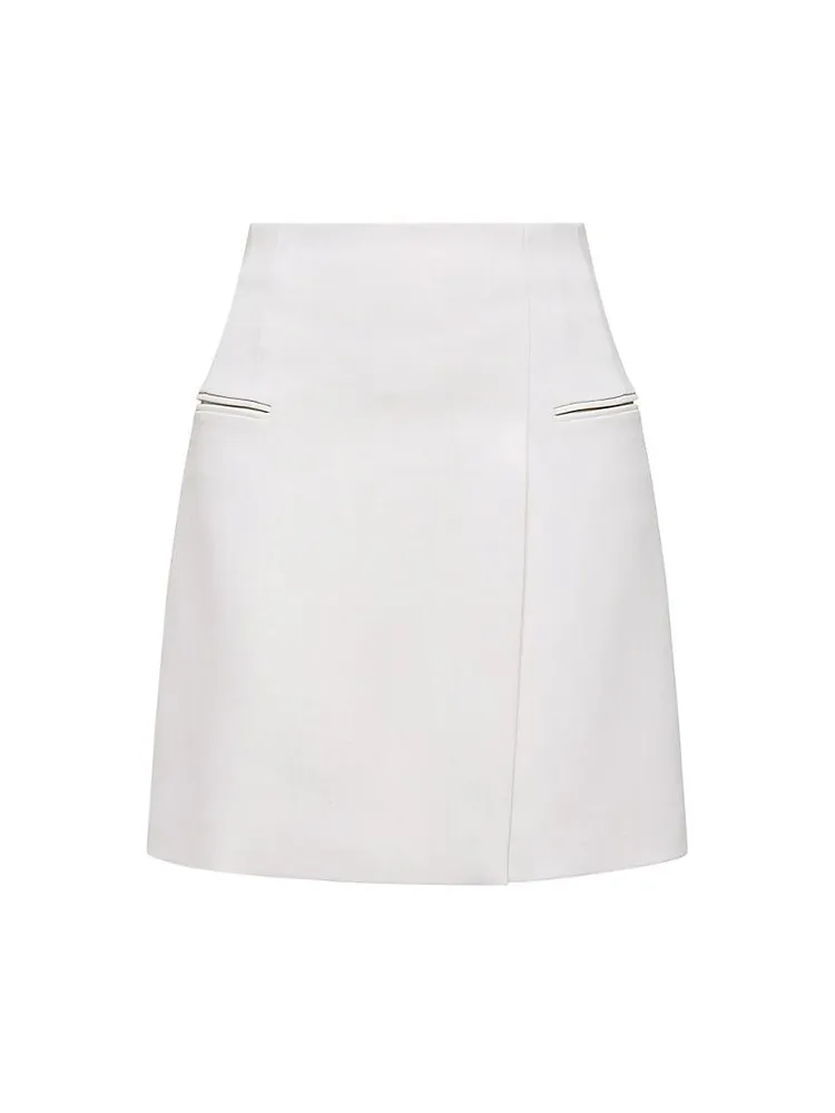 Tailored Mini Wrap Skirt