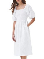 Areca Broderie Midi-Dress