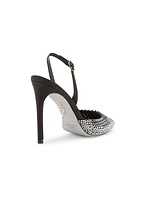 105MM Crystal Slingback Pumps