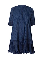 Milos Pin-Tucked Cotton Cover-Up Minidress