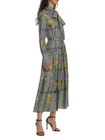 Nasturtium Plaid Silk Twill Dress