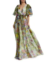 Floral Organza Gown