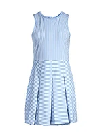 Striped Pleated Tennis Dress