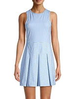 Striped Pleated Tennis Dress