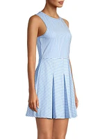 Striped Pleated Tennis Dress