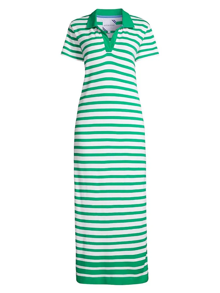 Kiawah Striped Polo Maxi Dress