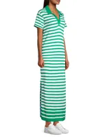 Kiawah Striped Polo Maxi Dress