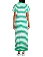 Kiawah Striped Polo Maxi Dress