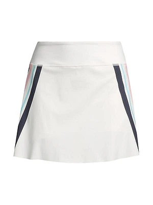 Match Striped High-Waist Skort