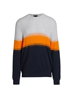 Slim-Fit Colorblocked Crewneck Sweater