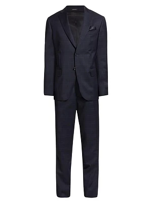 COLLECTION Plaid Single-Breasted Slim-Fit Suit