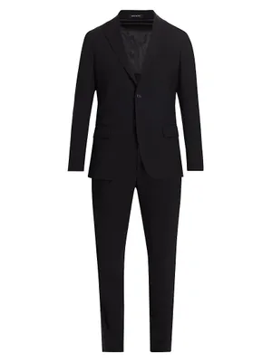 Slim-Fit Wool Single-Breasted Suit