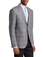 COLLECTION Plaid Wool-Blend Slim-Fit Blazer