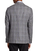 COLLECTION Plaid Wool-Blend Slim-Fit Blazer