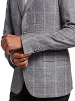 COLLECTION Plaid Wool-Blend Slim-Fit Blazer