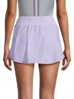 Woven Elasticized Miniskirt