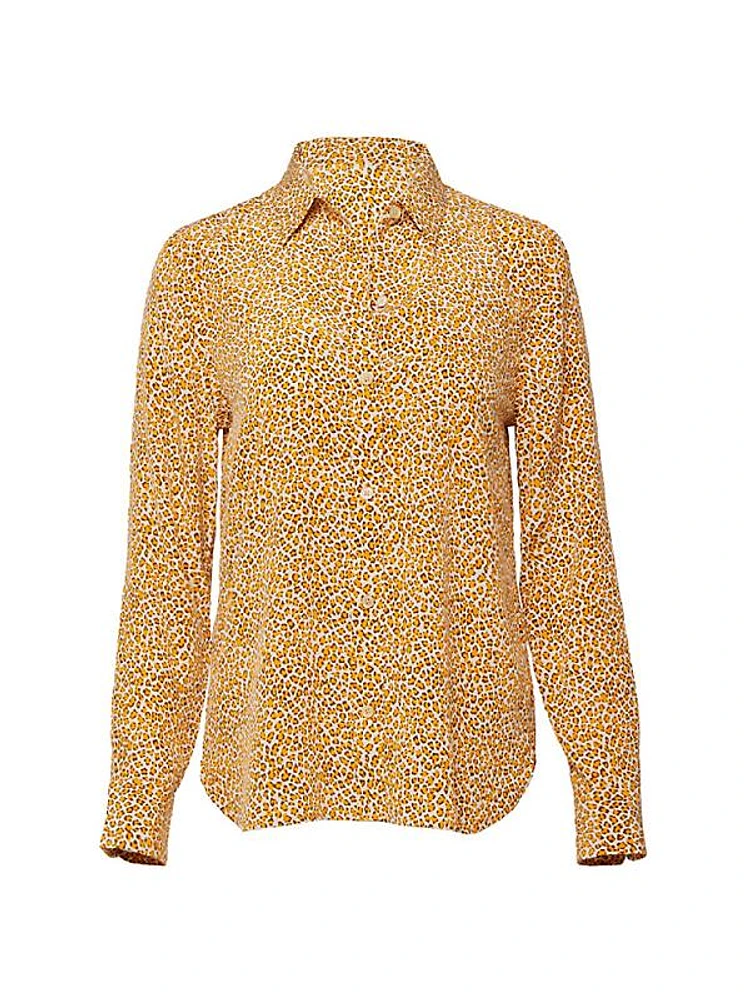 Leema Silk Leopard Shirt