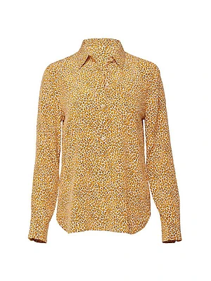 Leema Silk Leopard Shirt