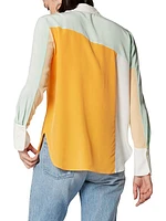 Quinne Silk Colorblocked Shirt