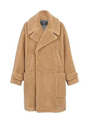 Double-Breasted Bouclé Coat